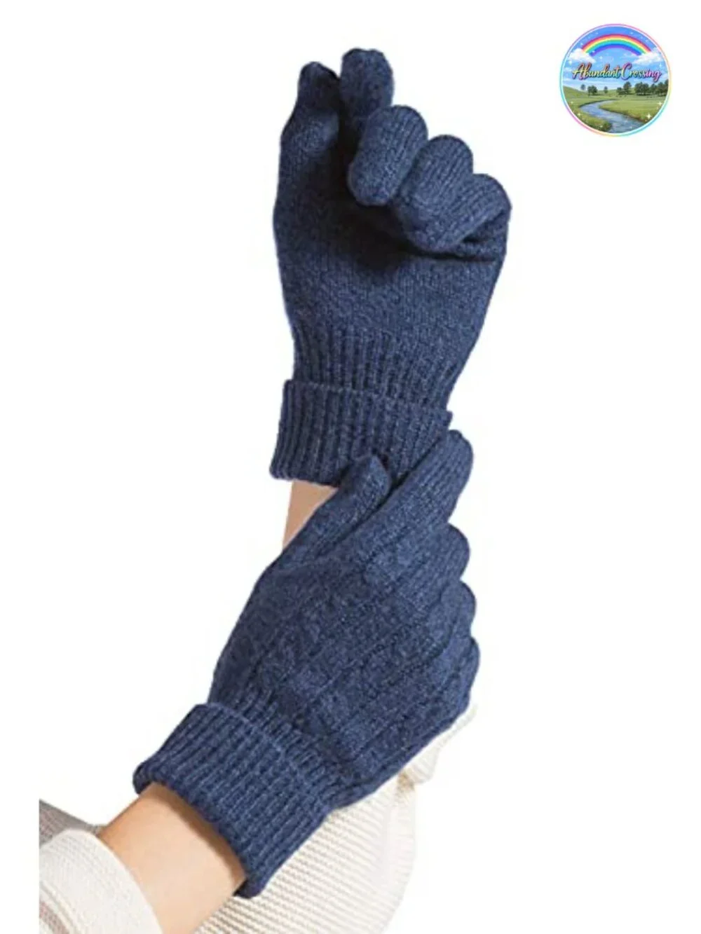 Luxury 100% Cashmere Cable Knit Gloves, Warm Cozy Winter